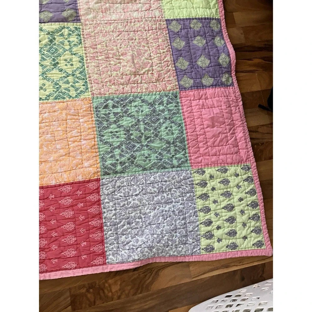 PB Teen Pottery Barn Quilt Patchwork Blanket 83